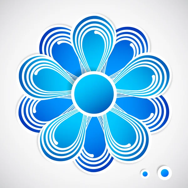 Abstract flower with petals in the form of drops. — Stock Vector
