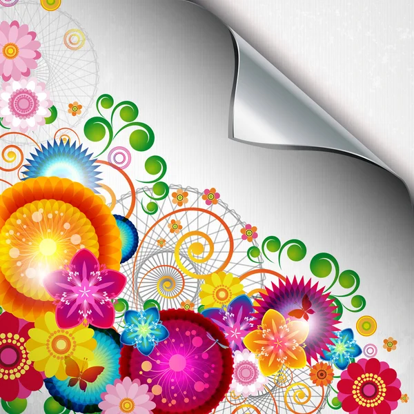 Zerrissen floralen Hintergrund für Geschenk-Design. — Stockvektor