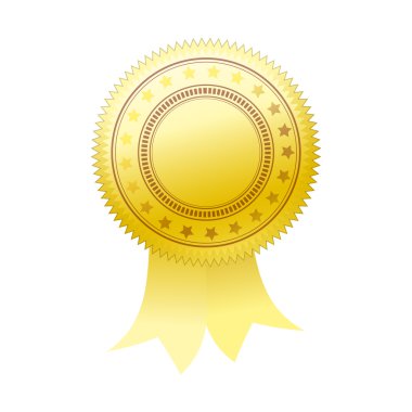 Illustration of gold seal. clipart