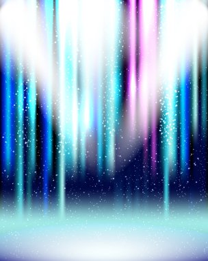 Blue spotlight background with light show effects. clipart