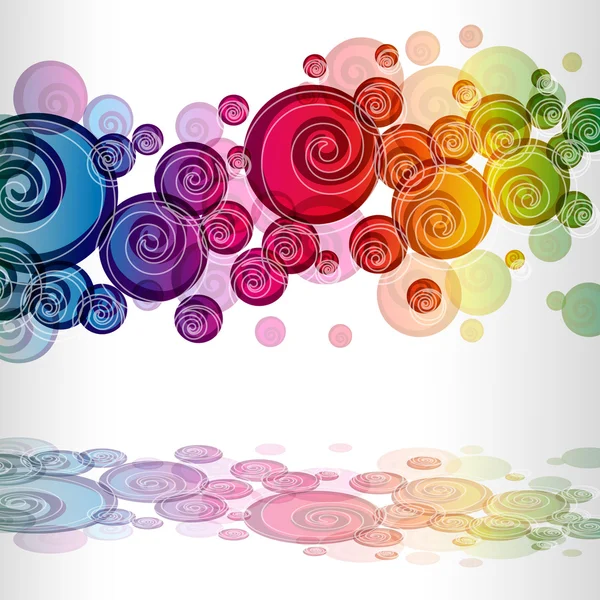 Fond de boucles colorées — Image vectorielle