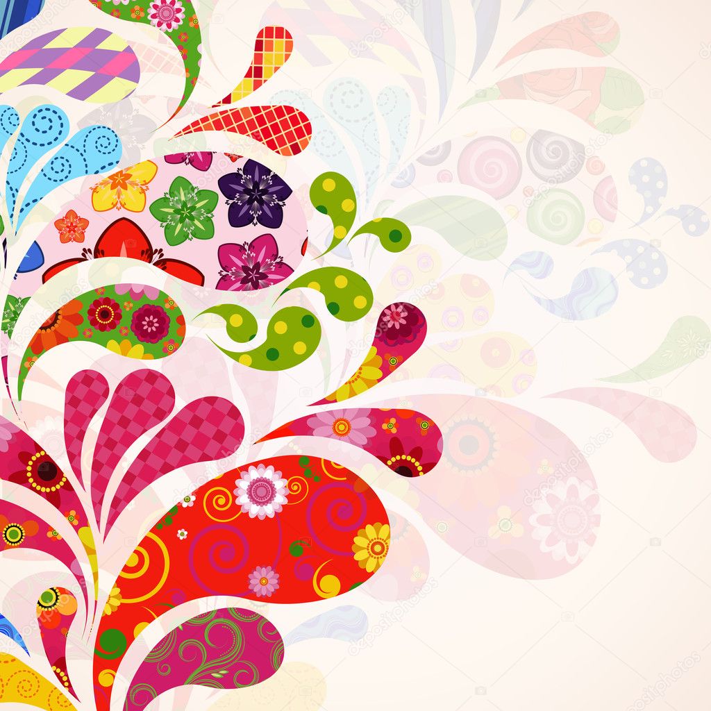 Abstract ornamental floral background.