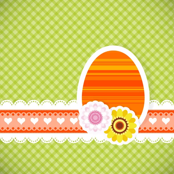 Velikonoční vajíčko z papíru velikonoční kartu pozadí — Stockový vektor