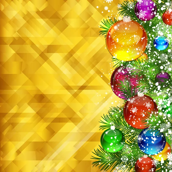 Kerstmis gouden achtergrond en plaats voor uw tekst. — Stockvector