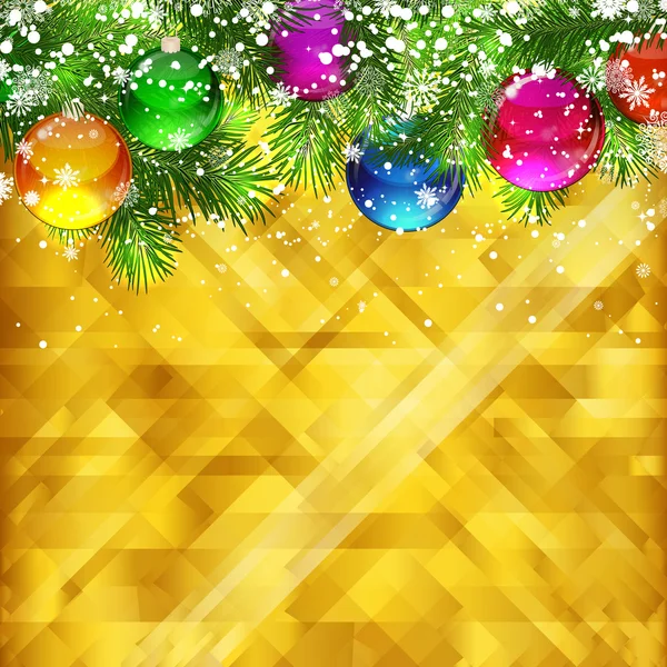 Christmas golden background and place for your text. — Stock Vector