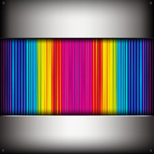 Abstrakt bakgrund med färgglada metalliska rör. — Stock vektor