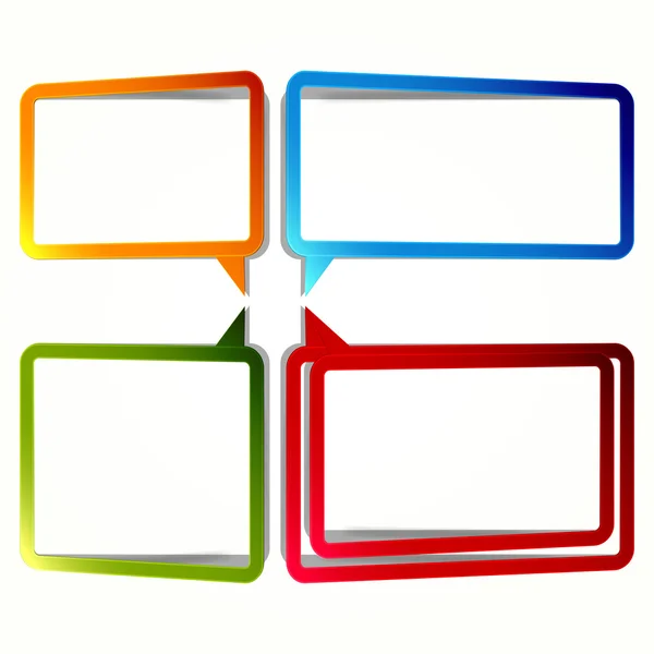 Bright rectangular stickers in the form of an empty frame. — Stock Vector