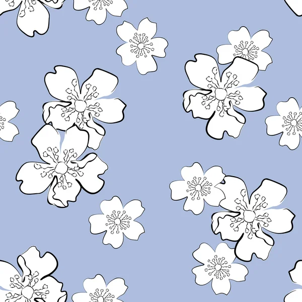 Floral naadloze — Stockvector