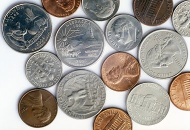 US coins. clipart