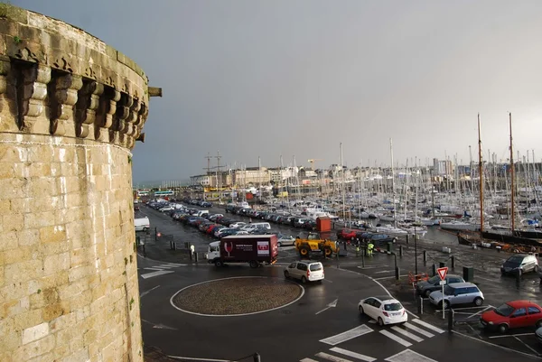 View from the historic Fort walls on the southside of Saint Malo centre — Stock Photo, Image
