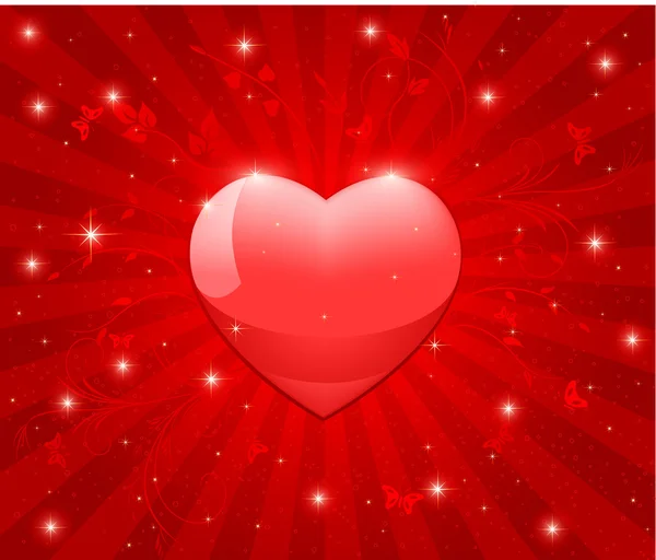 Красное сердце — стоковый вектор