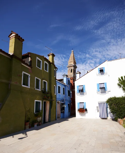 Kolorowe domy Burano — Zdjęcie stockowe