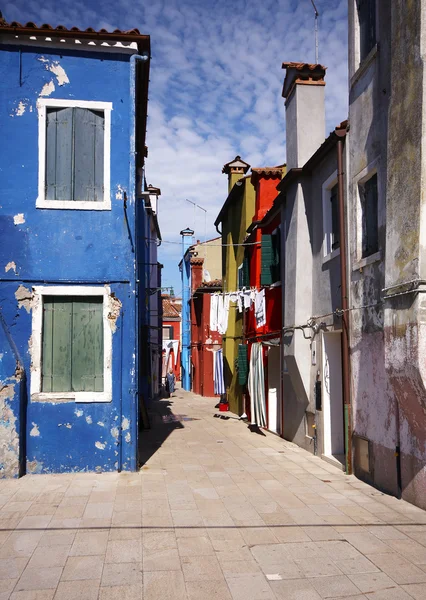 Burano renkli evleri — Stok fotoğraf