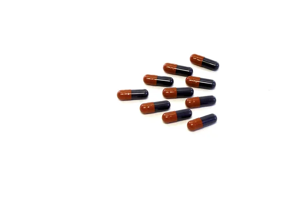 Tabletta: fehér üres kapszula — Stock Fotó