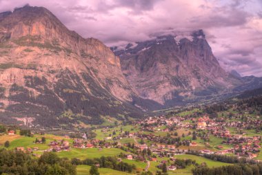 Grindelwald at sunset, Switzerland clipart
