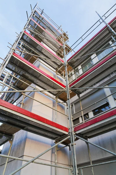 stock image Symmetrical scaffolding construction