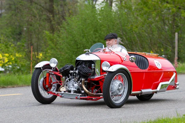 ビンテージ三輪車レース車 1933 年からモーガン スーパー スポーツします。 — ストック写真