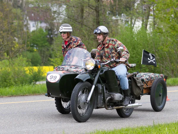 Ročník přívěsného vozíku motocyklu — Stock fotografie