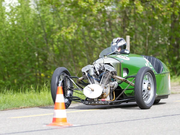 Ročník tříkolka závodního auta morgan super sport — Stock fotografie
