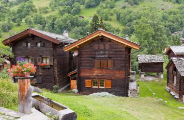 dağ evleri, valais, İsviçre