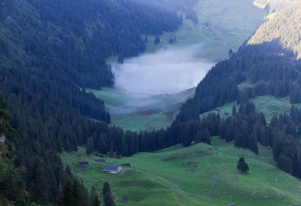 Deep isolated valley, Switzerland — Stock Photo, Image