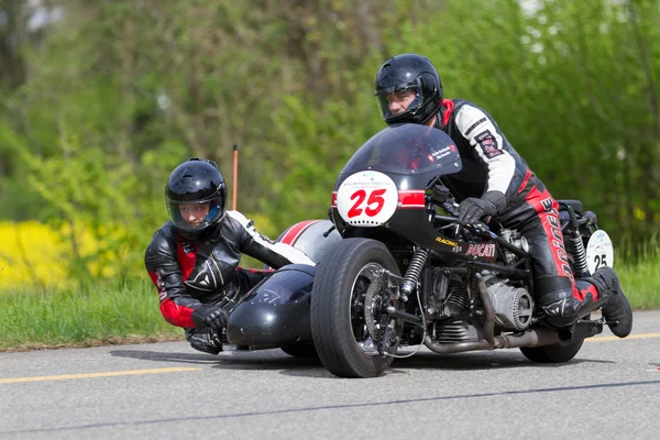 Moto sidecar vintage Ducati Kneeler dal 1975 — Foto Stock