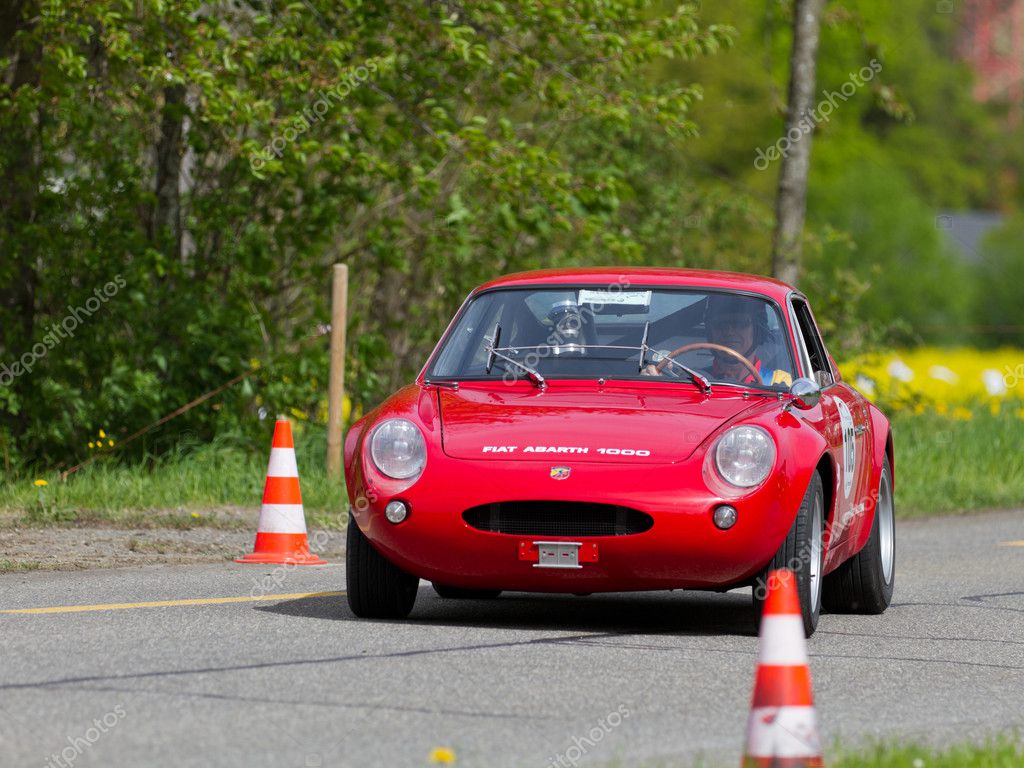 Vintage Race Touring Car Fiat Abarth 1000 Bialbero From 1963 Stock
