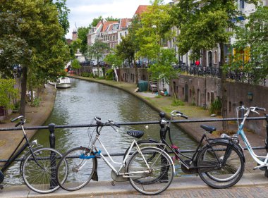 Canal in Utrecht, Netherlands clipart