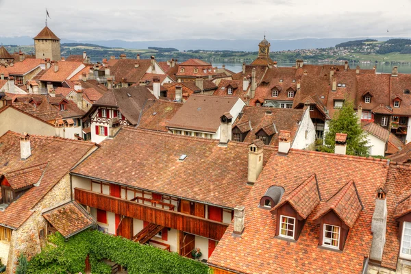 Cidade velha Murten, Suíça — Fotografia de Stock