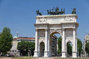 Milan triumphal arch clipart