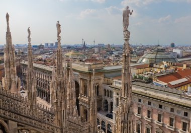View from cathedral Milan, Italy clipart