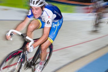 Indoor track bike race at Sixday-Nights Zürich 2011 clipart