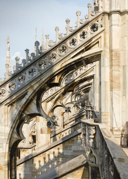 Dekorationer av domkyrkan Milano, Italien — Stockfoto