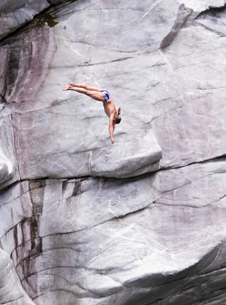 stock image Cliff divers compete for WHDF title.