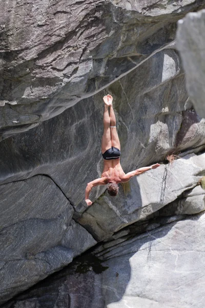 stock image Cliff divers compete for WHDF title.