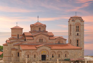 Church Saint Panteleimot at lake Ohrid clipart