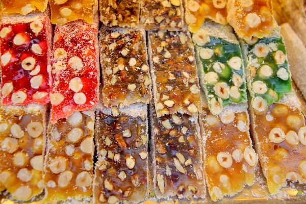Bricka med turkiska sötsaker — Stockfoto