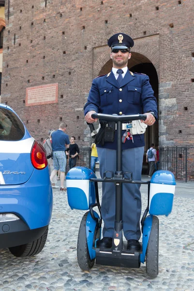 stock image Police on segway roller