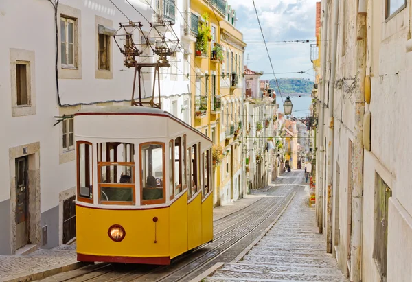 Kolejka linowa Gloria w Lizbonie — Zdjęcie stockowe