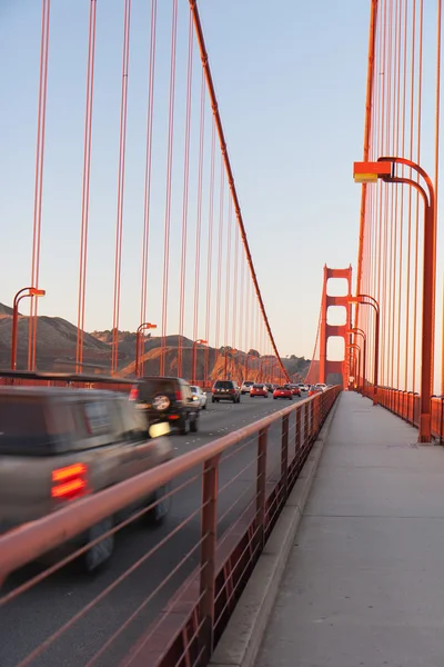 Χρυσή, πύλη, γέφυρα, Σαν Φρανσίσκο, απογευματινό, ηλιοφάνεια, γύρω, κόλπο — Φωτογραφία Αρχείου