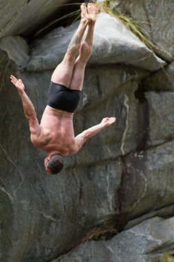 Cliff diver clipart