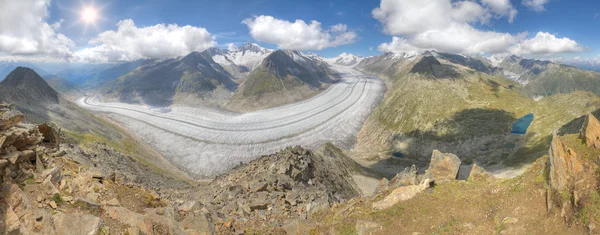 Aletsch glacier, Switzerland — Stok fotoğraf