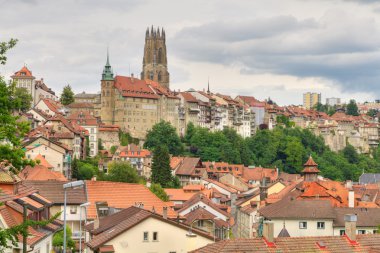 Old town of Fribourg, Switzerland clipart