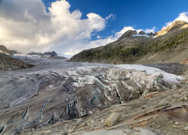 Jazyk ledovce rhone, Švýcarsko — Stock fotografie