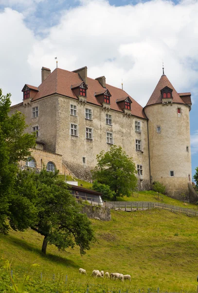 Gruyere slott Schweiz — Stockfoto