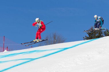 skicross yarış wordcup İsviçre
