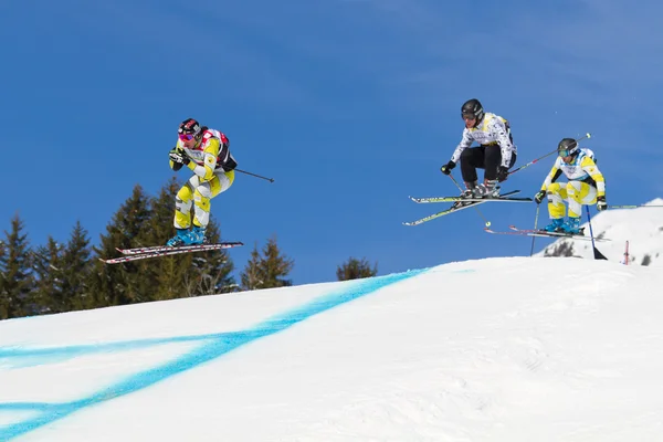 Skicross racer Wordcup in Switzerland — Stock Photo, Image