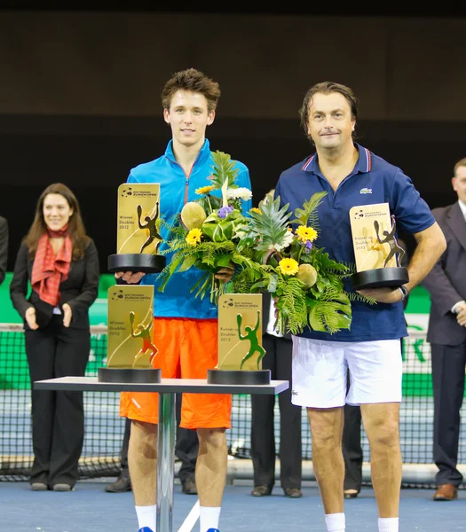 Leconte (r.) e Cagnina no Zurique Open 2012 — Fotografia de Stock