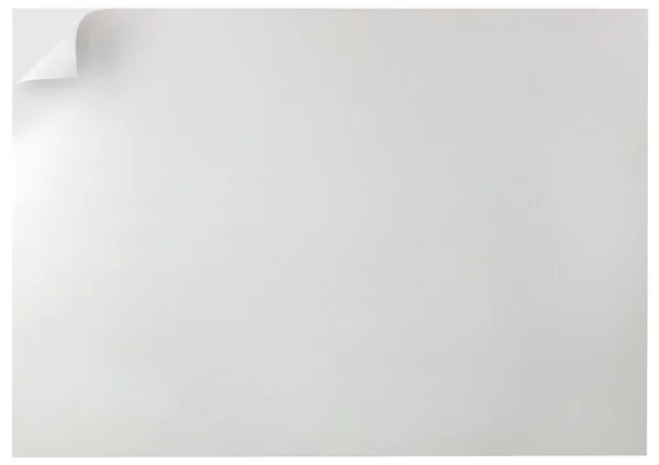 Bianco pagina ricciolo sfondo isolato su bianco — Foto Stock