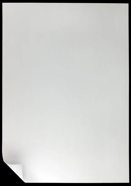 Zawinięcie strony biały pionowy — Zdjęcie stockowe